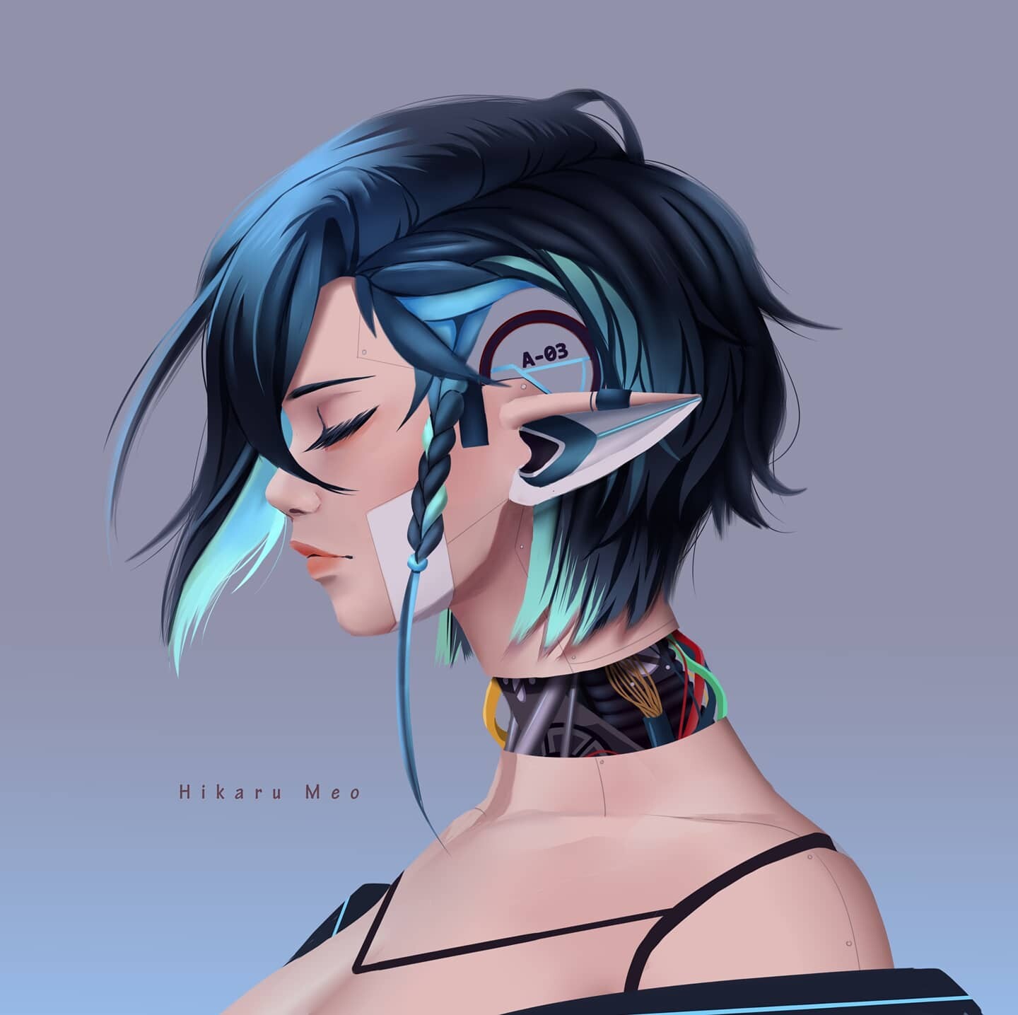 Artstation Robot Girl Hikaru Meo