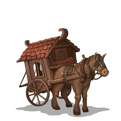 Alekzander zagorulko rpg character horse wagon