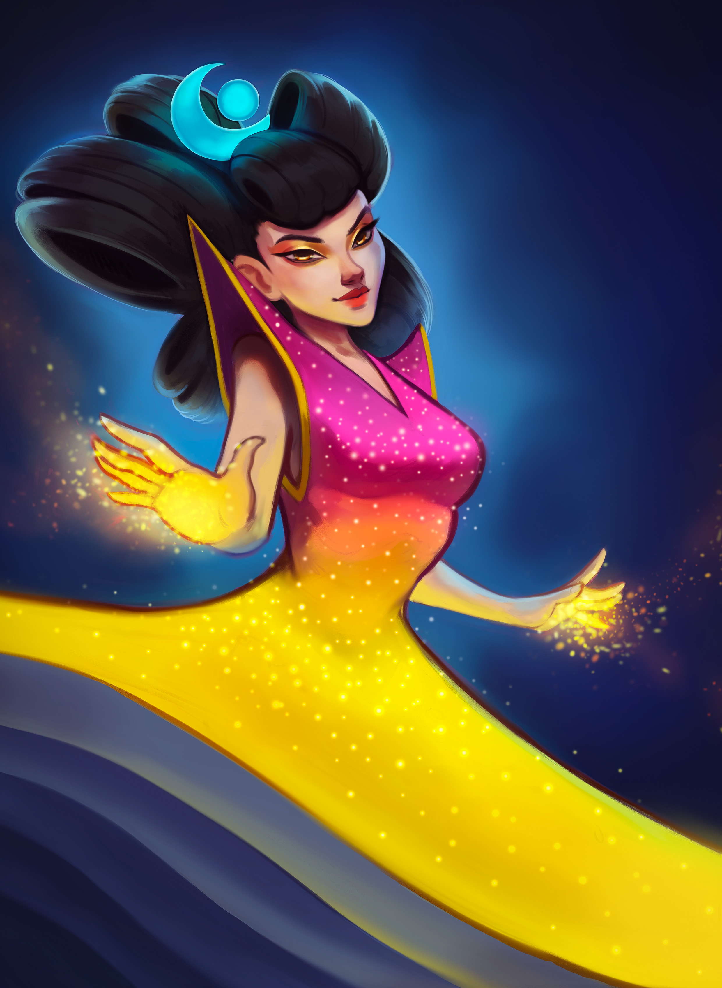Artstation Chang E Over The Moon Phixxy Art Artstation Chang E Over The Moon Phixxy Art