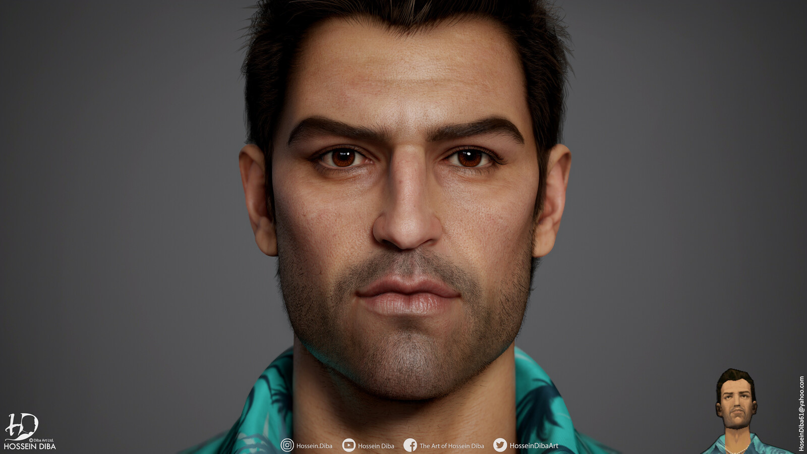 Hossein Diba - 3D Model of Tommy Vercetti (Real Time)