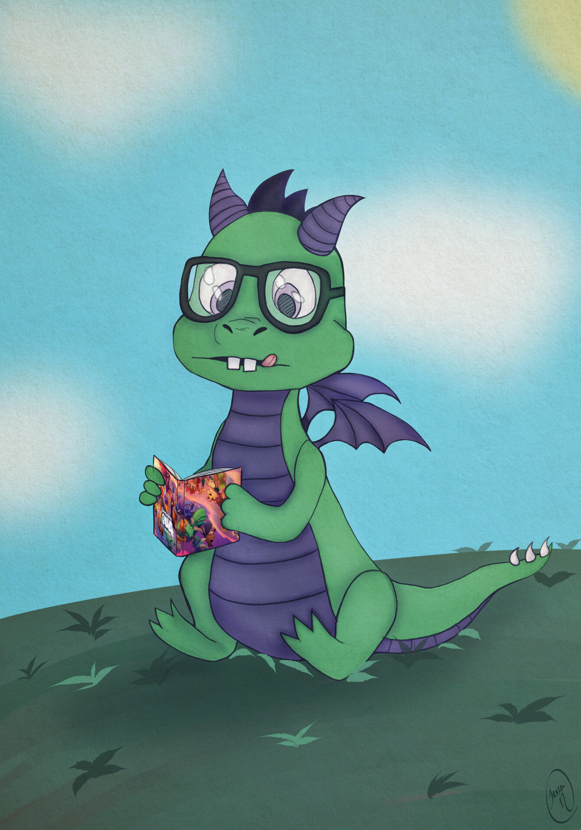 Dragon with glasses discount