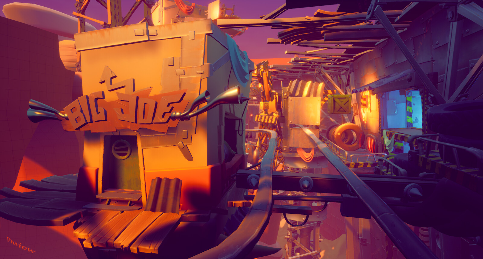 Modeling, texturing, world building, prelighting