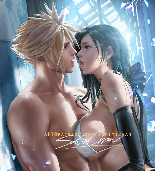 sakimi chan - Cloud Tifa . panel 1. sequence.