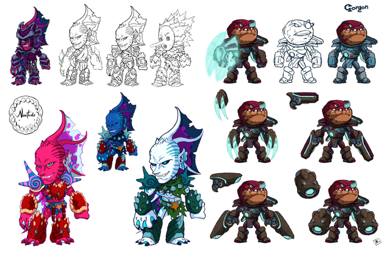 Two more Shield Characters: an ocean vampire and space bounty hunter. 