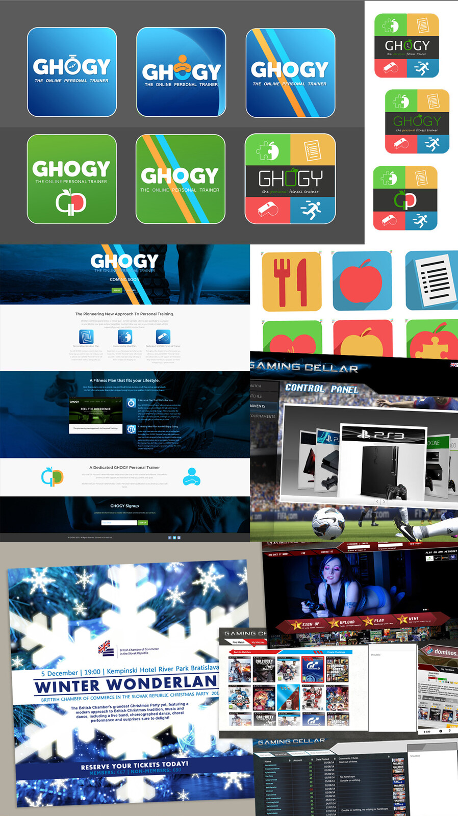 App logo, Websites and Graphic Design/Print.