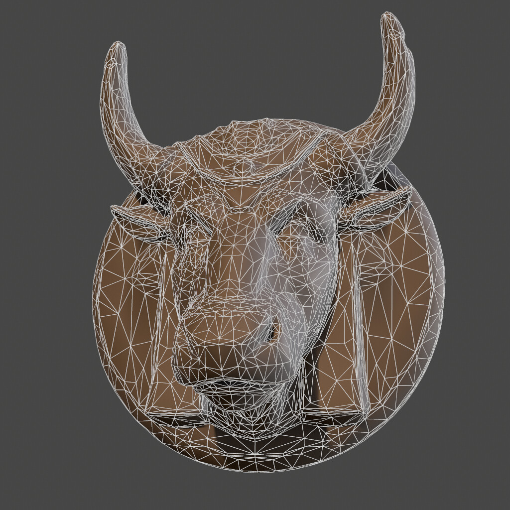 Bull head wireframe