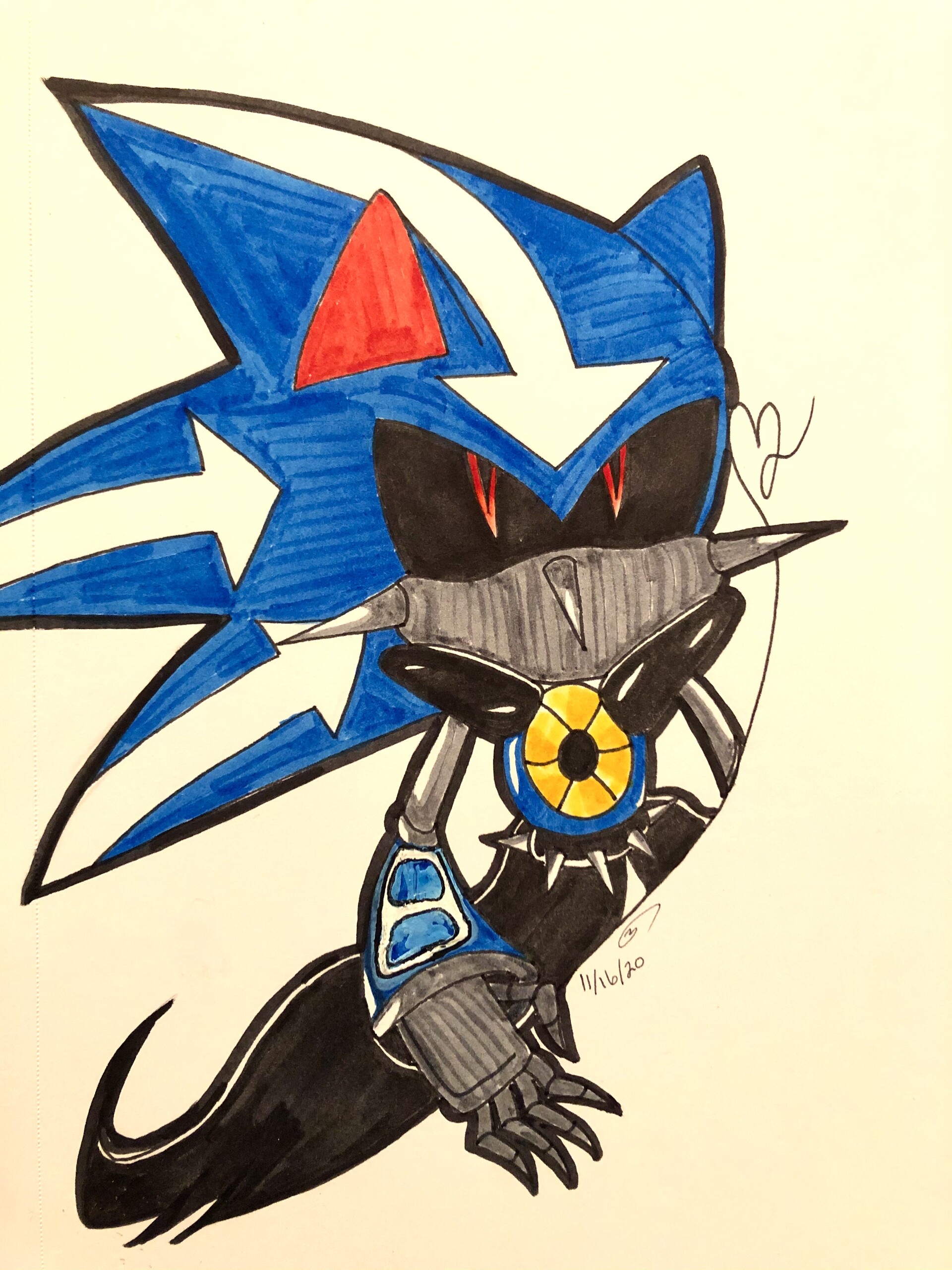 Drawing Neo Metal Sonic 