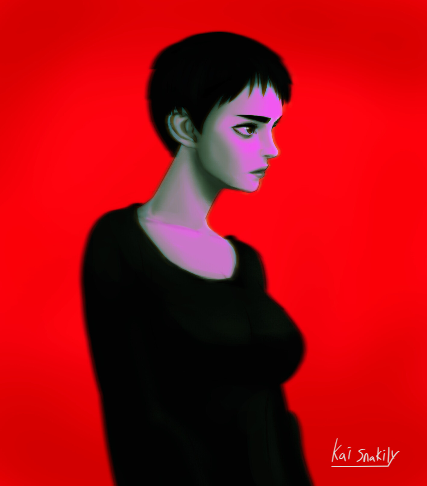 ArtStation - Black Short Hair