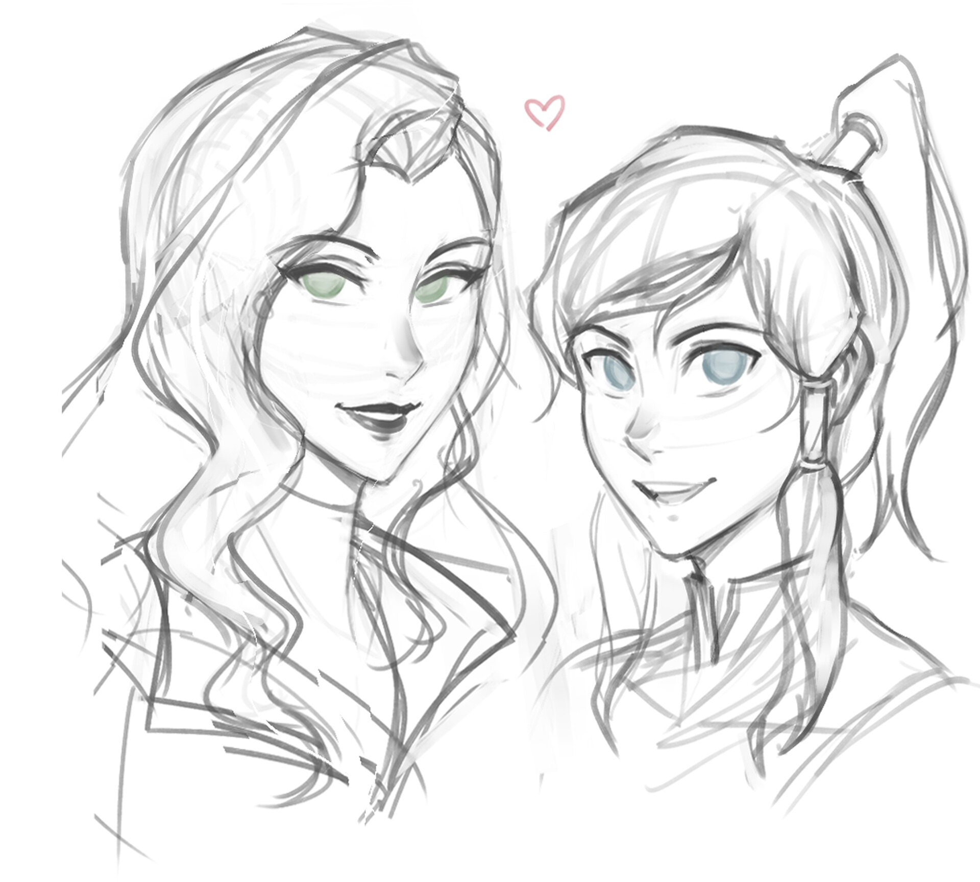 ArtStation - korrasami bust sketches