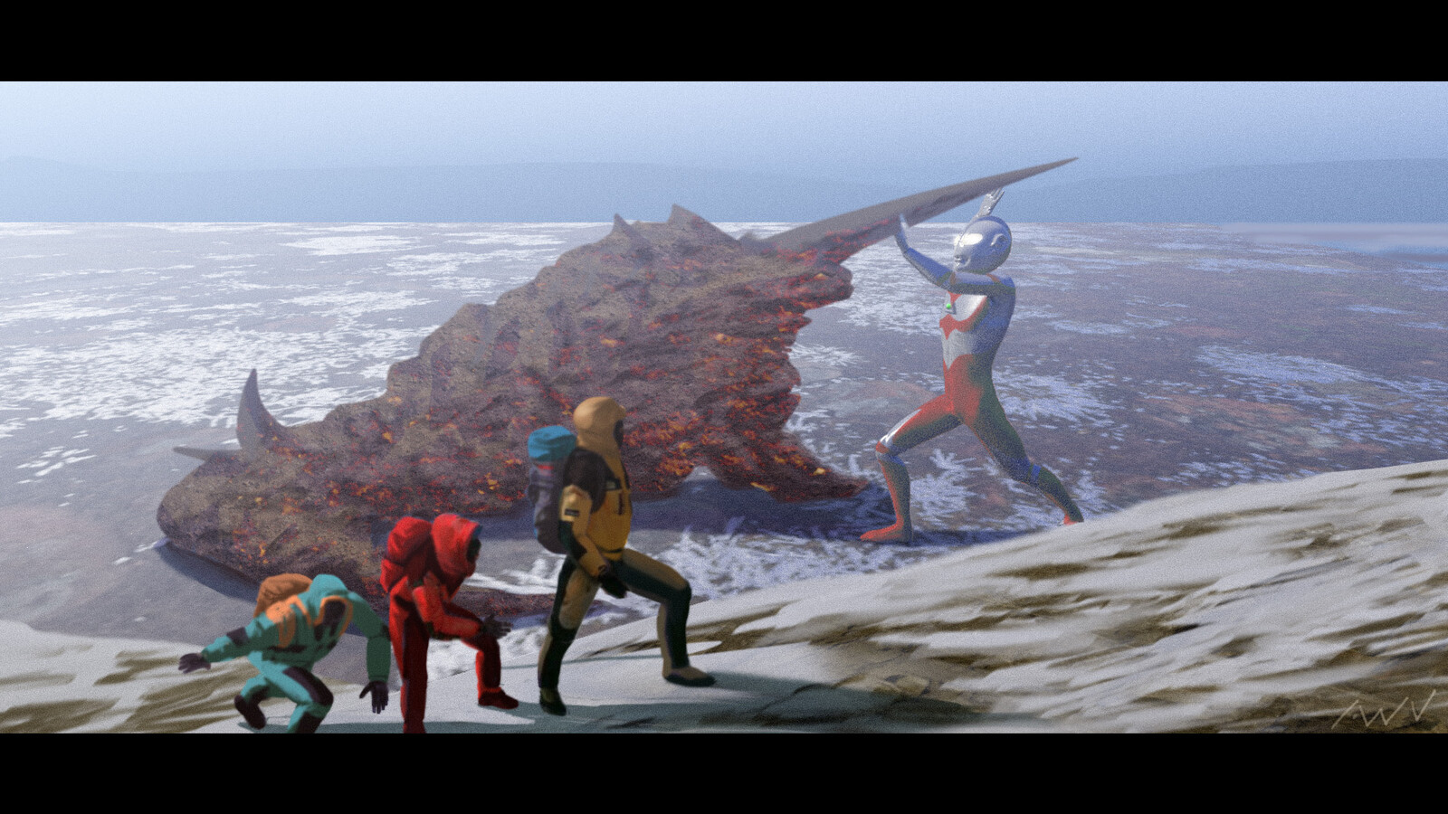 Artstation Ultraman Towards The Future Anthony Nguyen