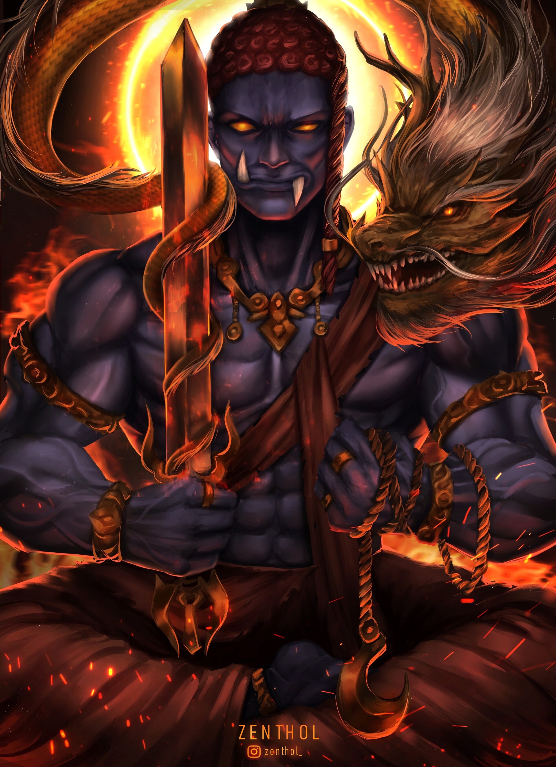 Zenthol 不動明王 Acala Fudo Myoo