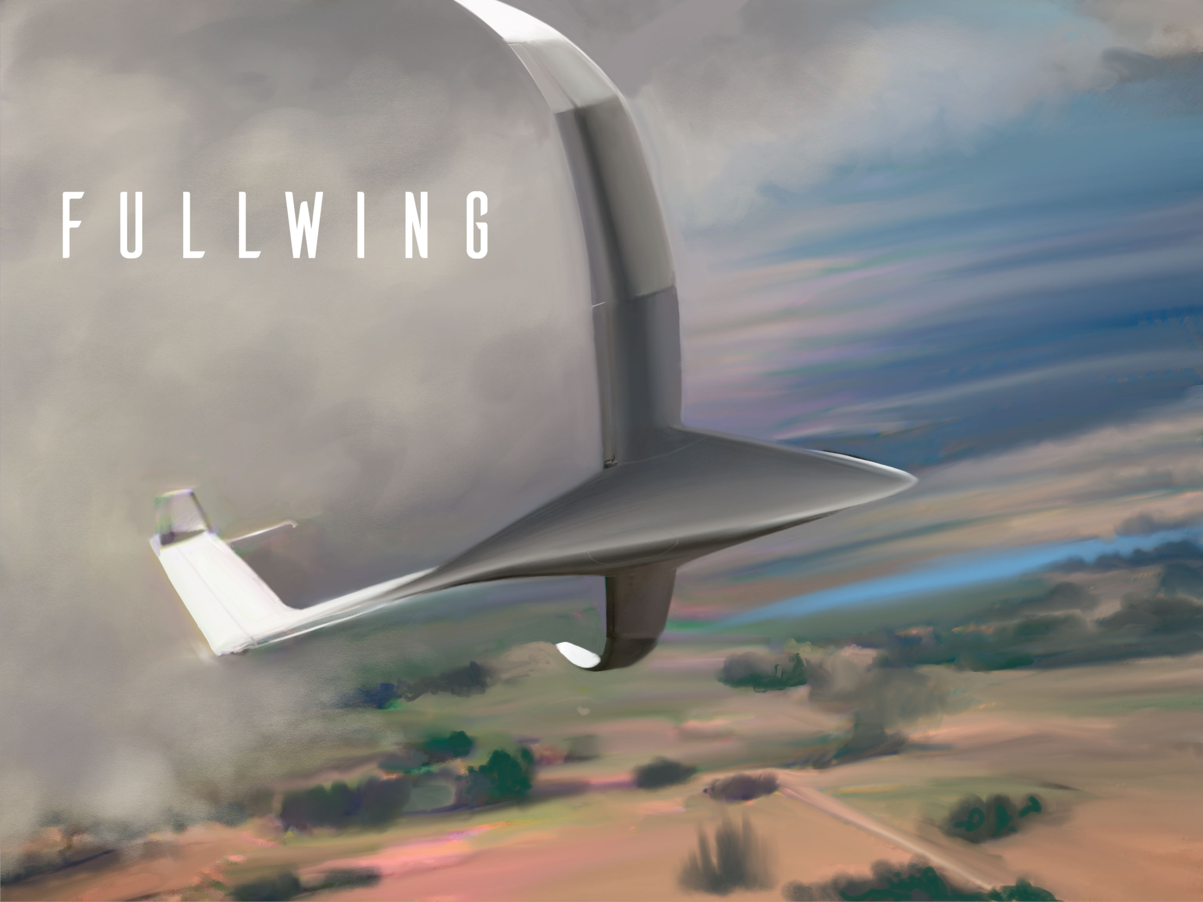 Fullwing Sailplane Glider concept 
sketch by Alan Mattanó SoaringStarsLab  2018