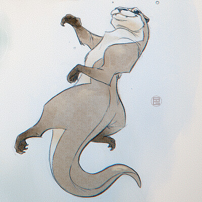 Andres gomez 92 sketch 02 otters b 02