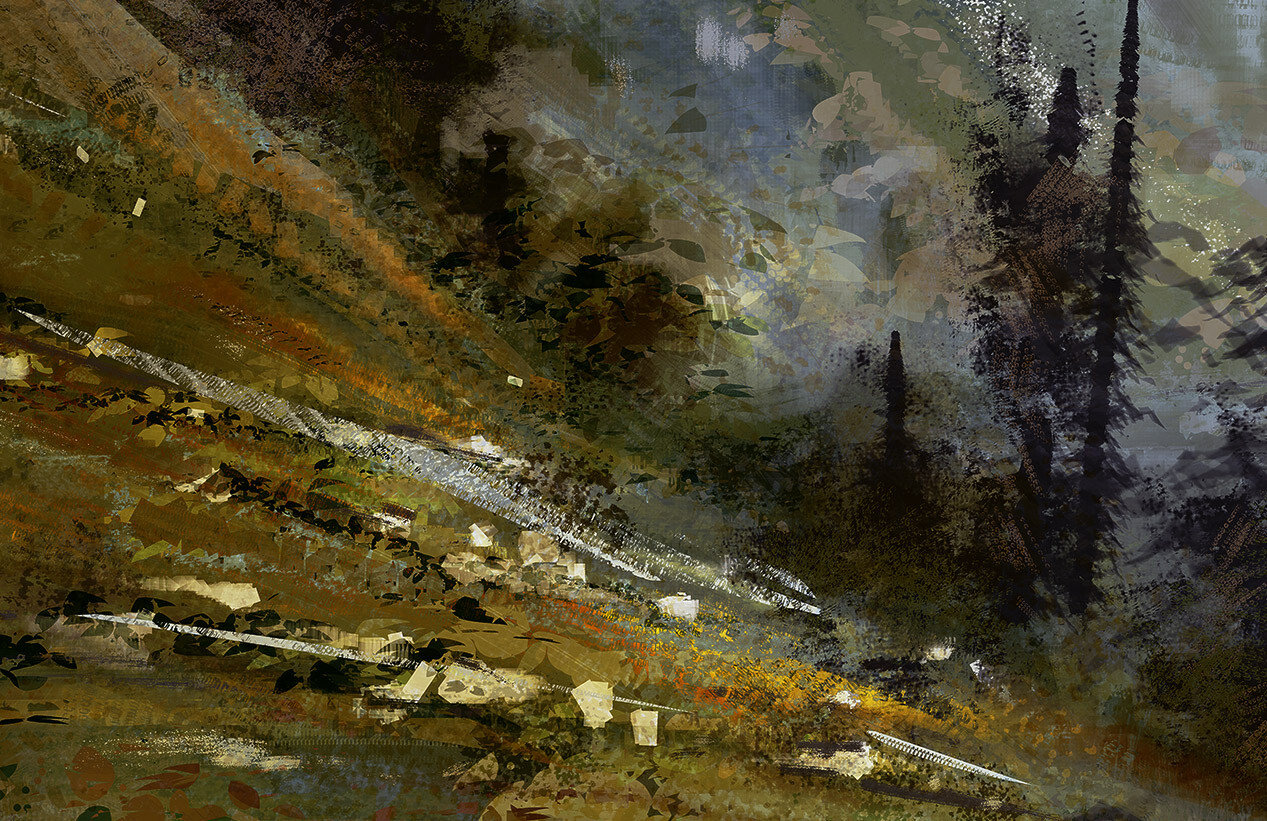 Artstation Mountain River Eric Elwell