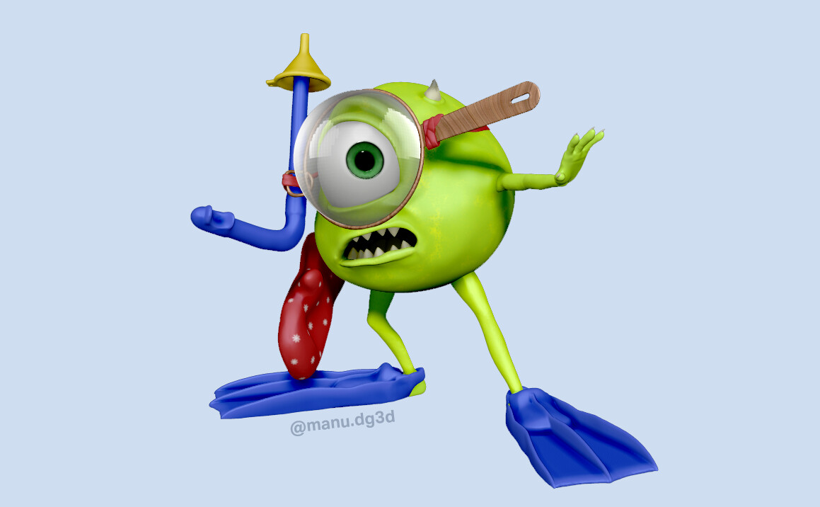 ArtStation Mike Wazowski (Pixar's Monsters | lupon.gov.ph