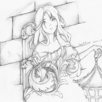 ArtStation - Anime Girl Drawing Easy Tutorial for beginners