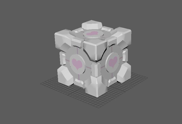 ArtStation - The Companion Cube Maya 3D Model