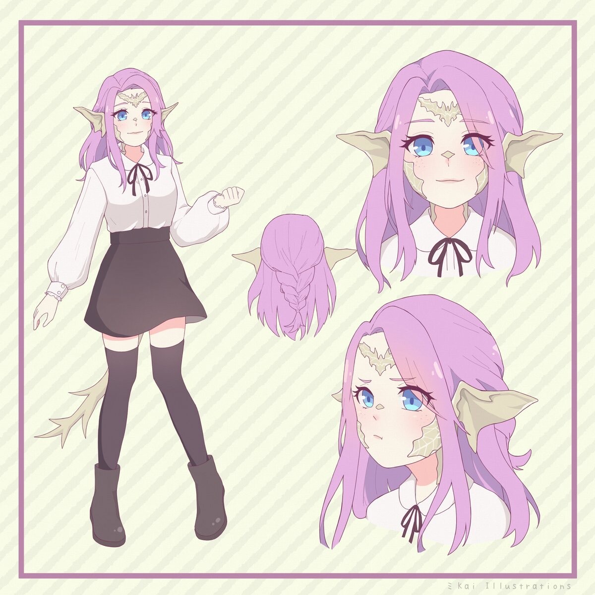 Artstation Rayshii S Akari Official Character Reference Sheet