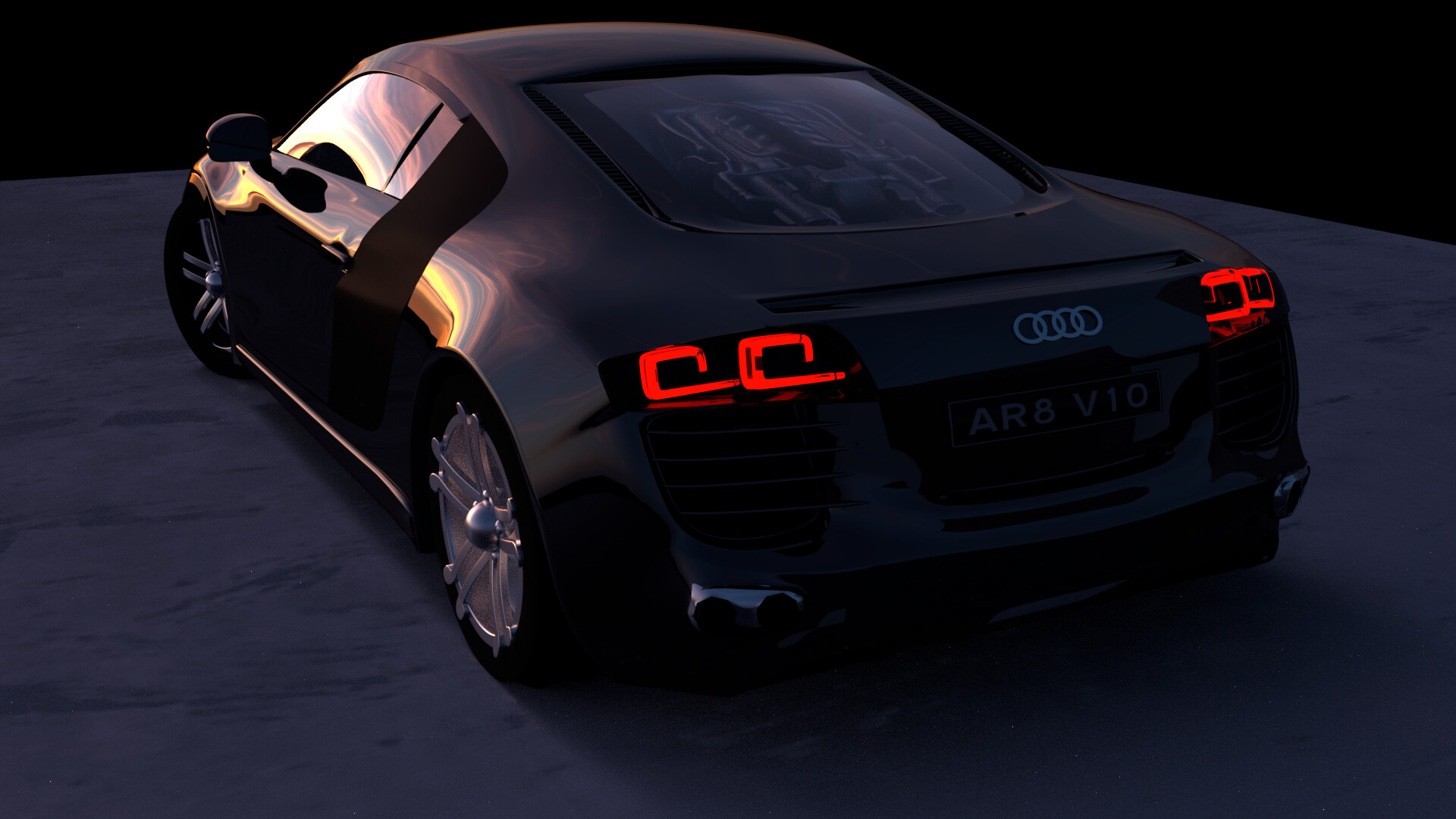 ArtStation - Audi r8 car modeling using maya and blender and texture in  blender. This is my first car model it took 3 days to complete