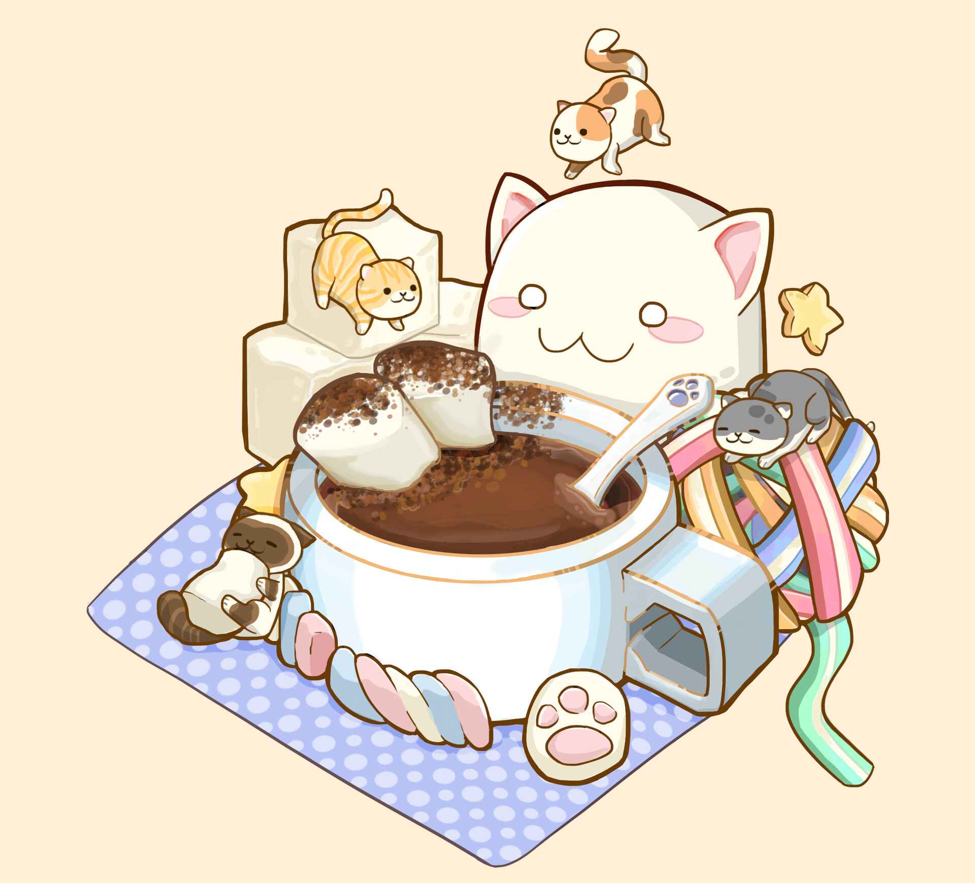 Marshmallow cat shop