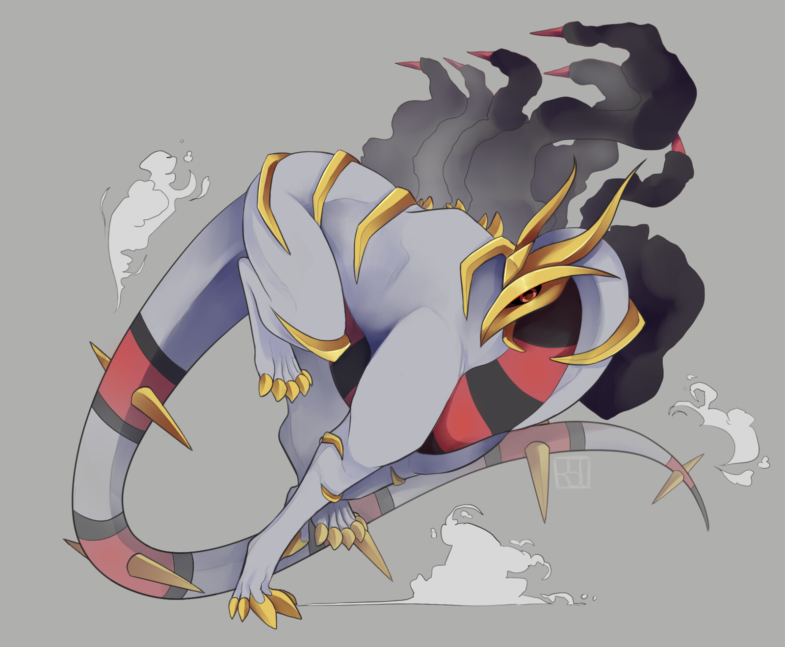 Digital painting of a Giritina type character