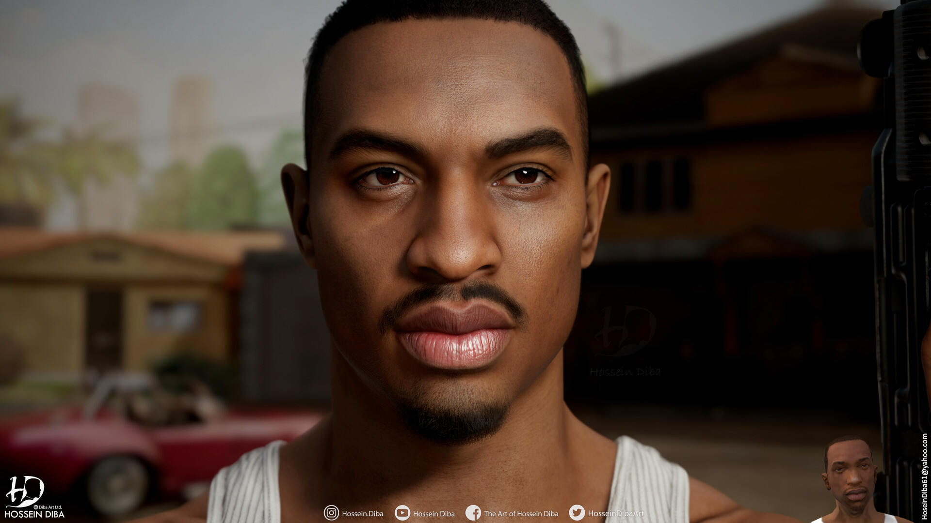 Artstation 3d Model Of Carl Johnson Real Time Hossein Diba