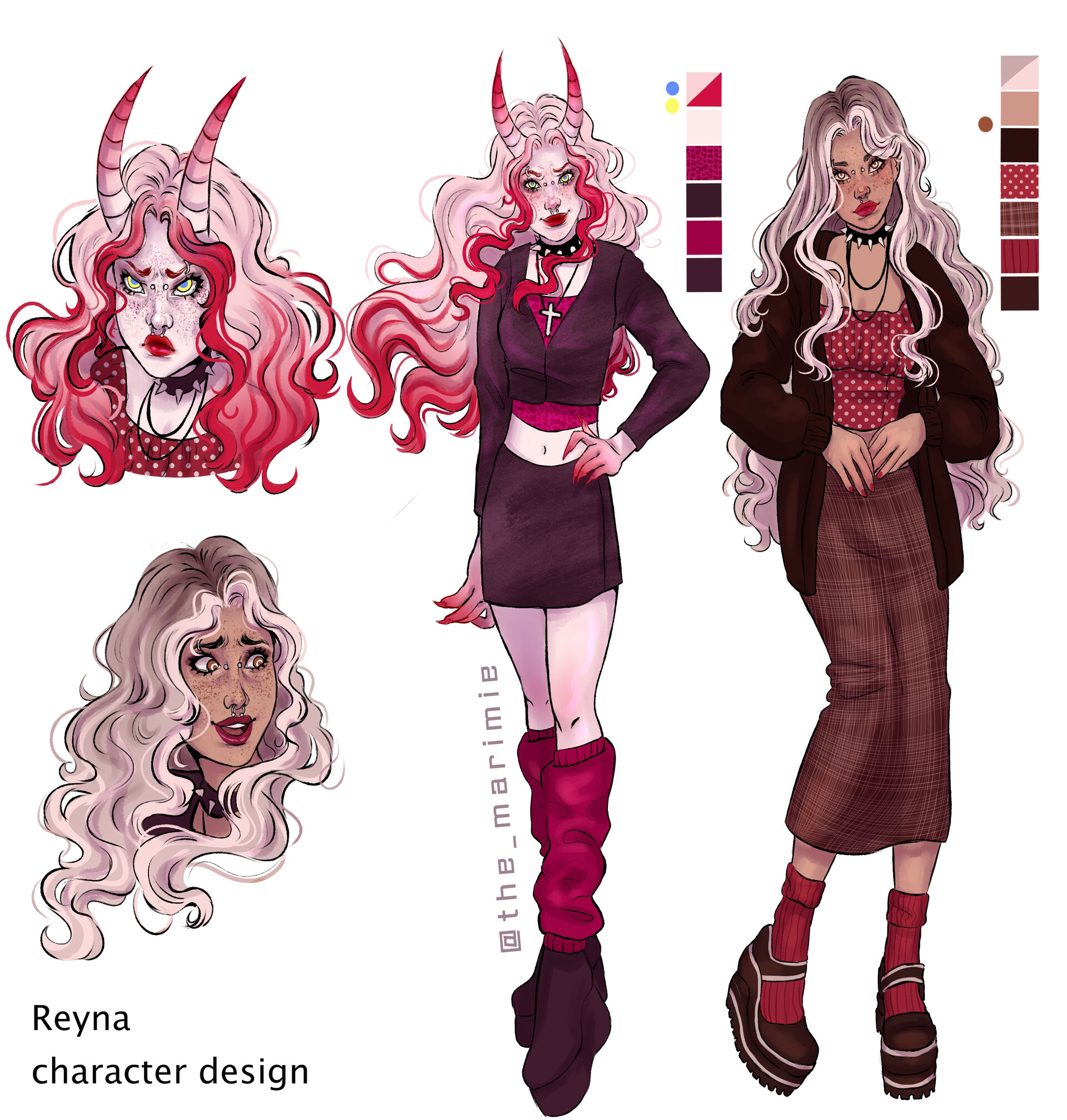 Artstation Reyna Character Design Reference Sheet