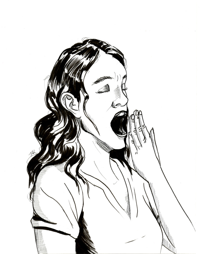 Drawing yawn, Sad expression face PNG - Photo #3294 