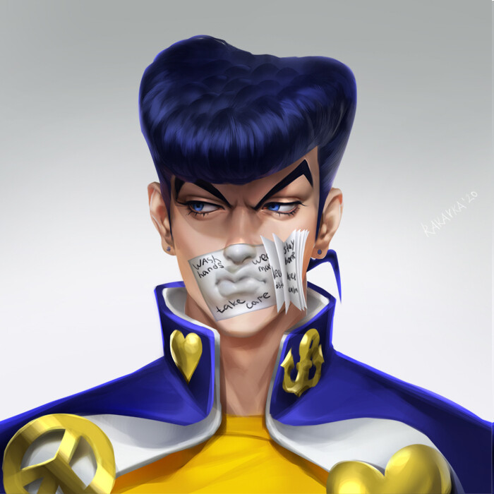 Cute Josuke Higashikata Fanart Artstation Josuke Stay At Home Inbar Marie Segal artstation