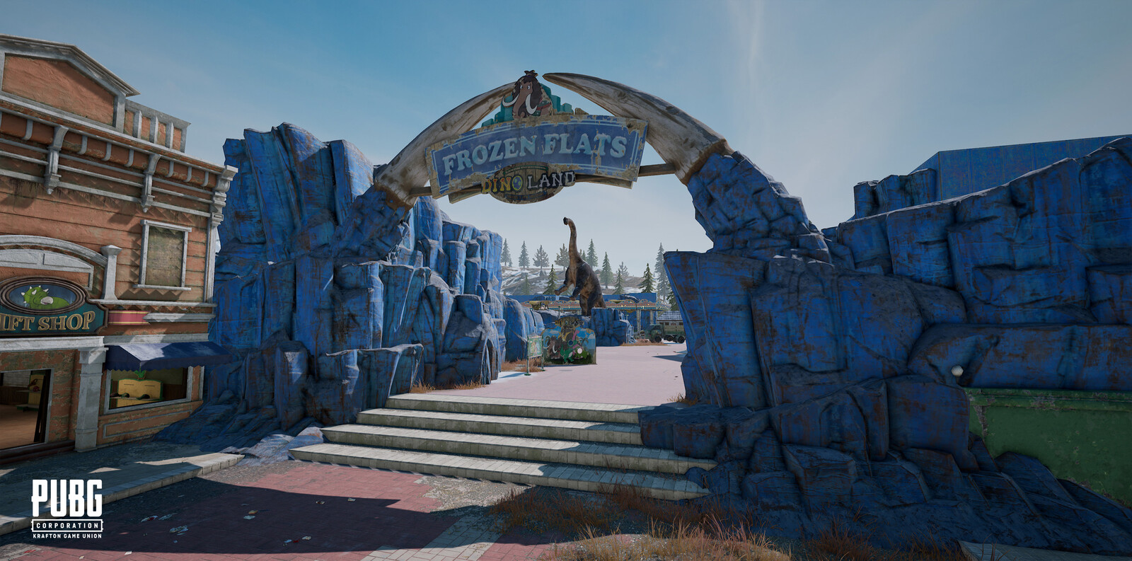 One of the gates separating the different areas of the park.