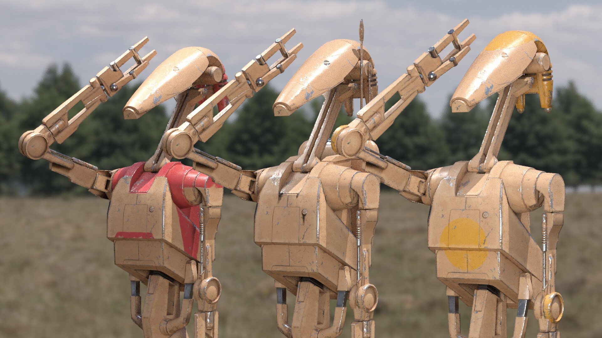 B1 deals commander droid