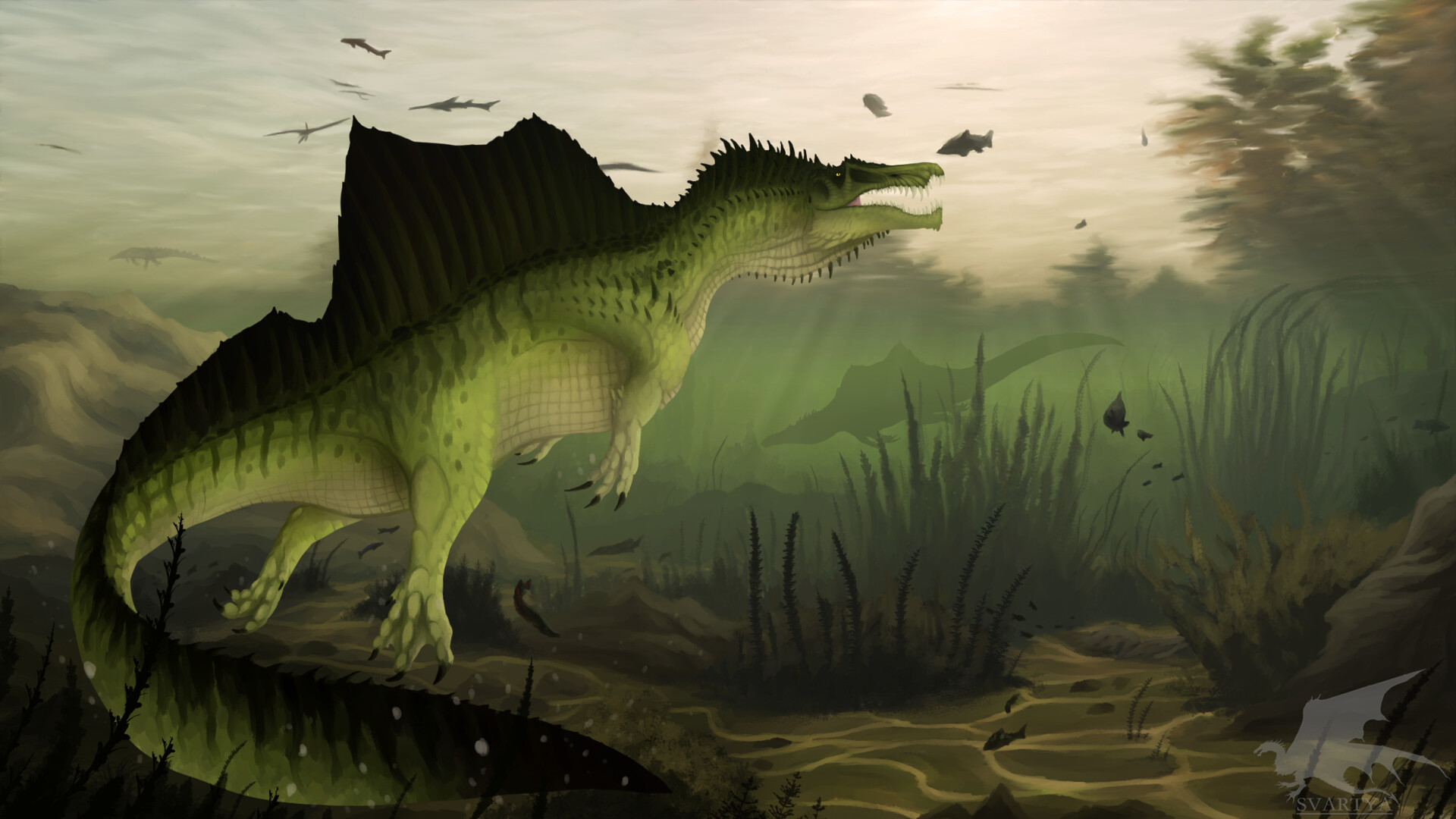 spinosaurus underwater