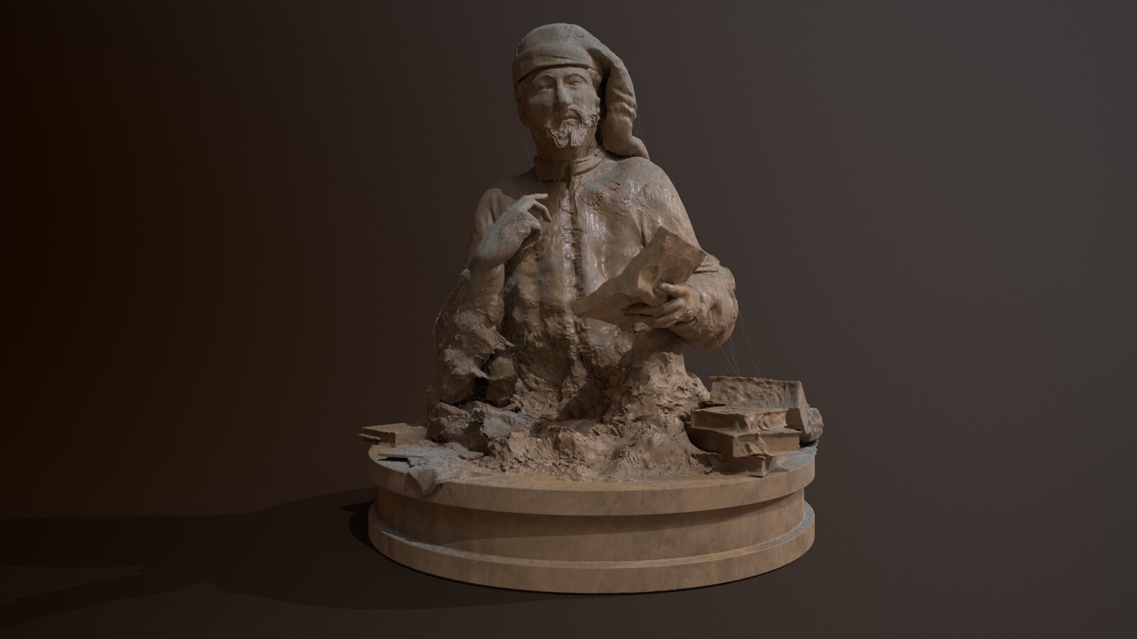 Geoffrey Chaucer (model for 3D print)