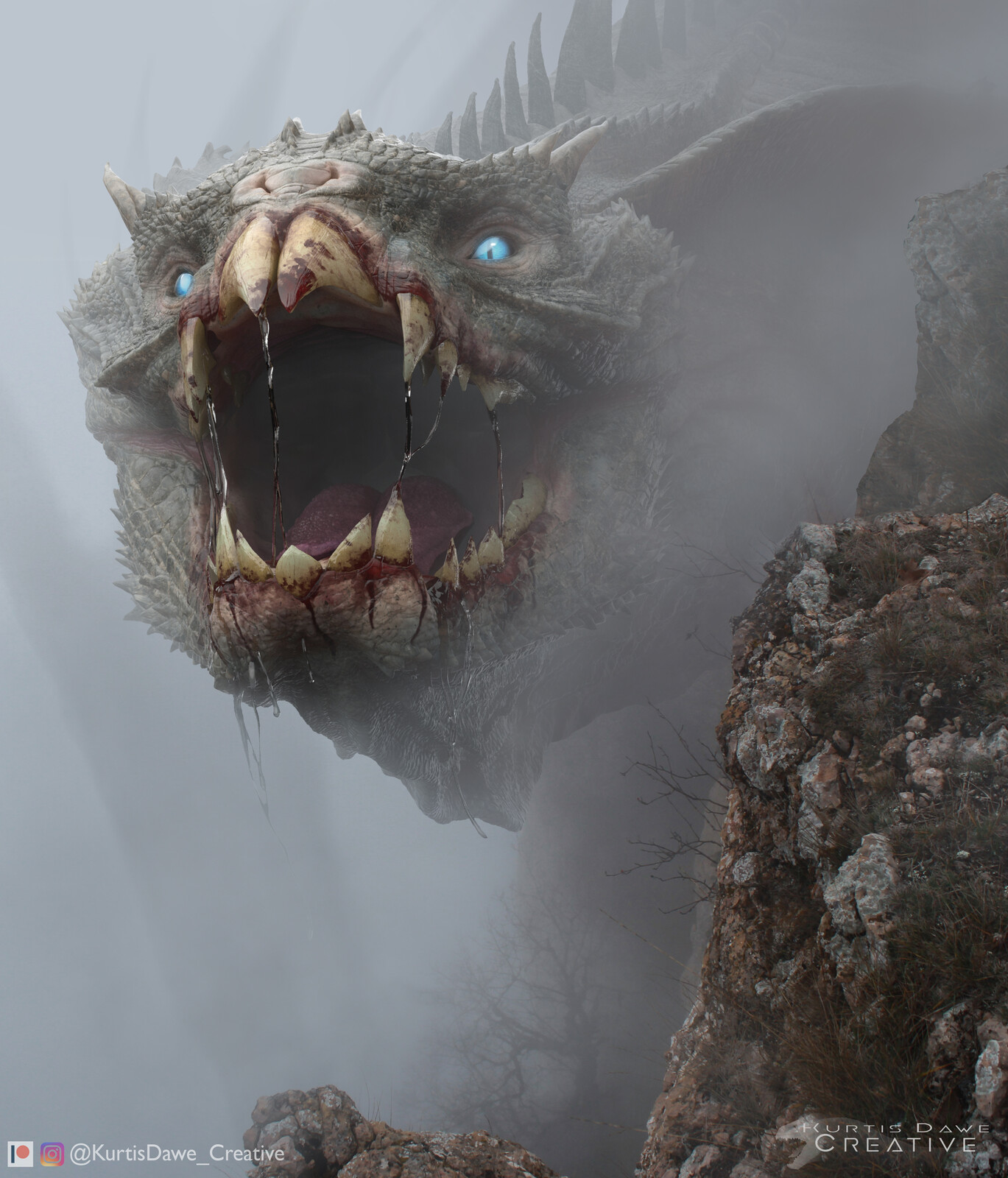 Viper Dragon Stalking The Cliffside