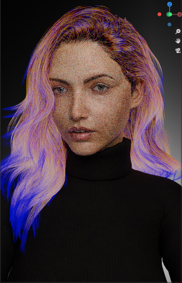 Hair Intercept Test
also I think this color is really cool.