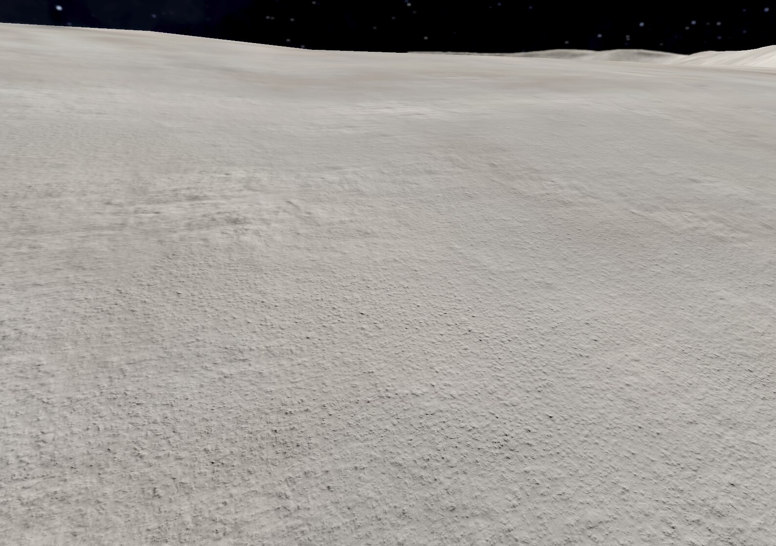 Close moon surface with micro details and variation all over the shader