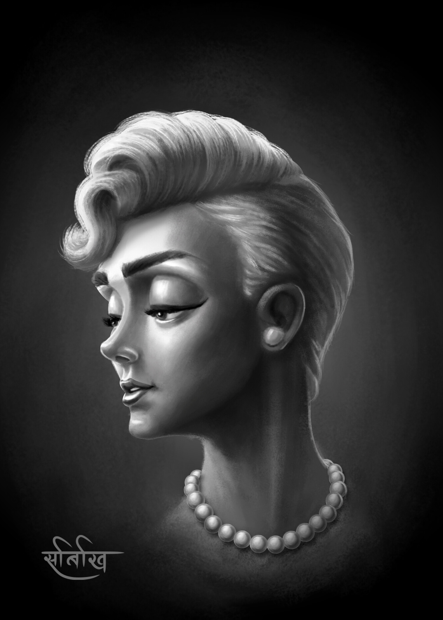 ArtStation The girl with pearl necklace 🙂🙏🏼