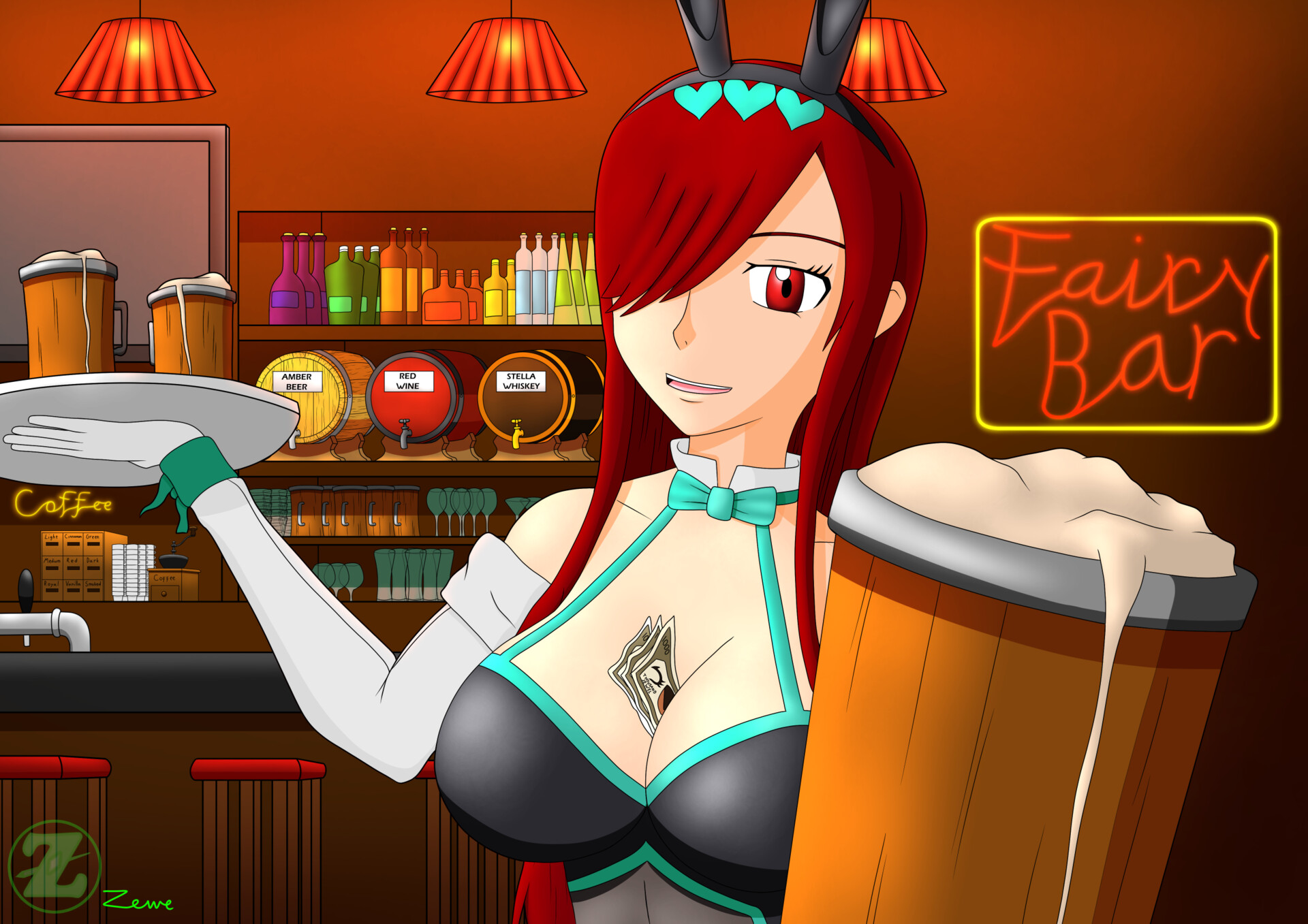 Fairy tail erza bunny hotsell
