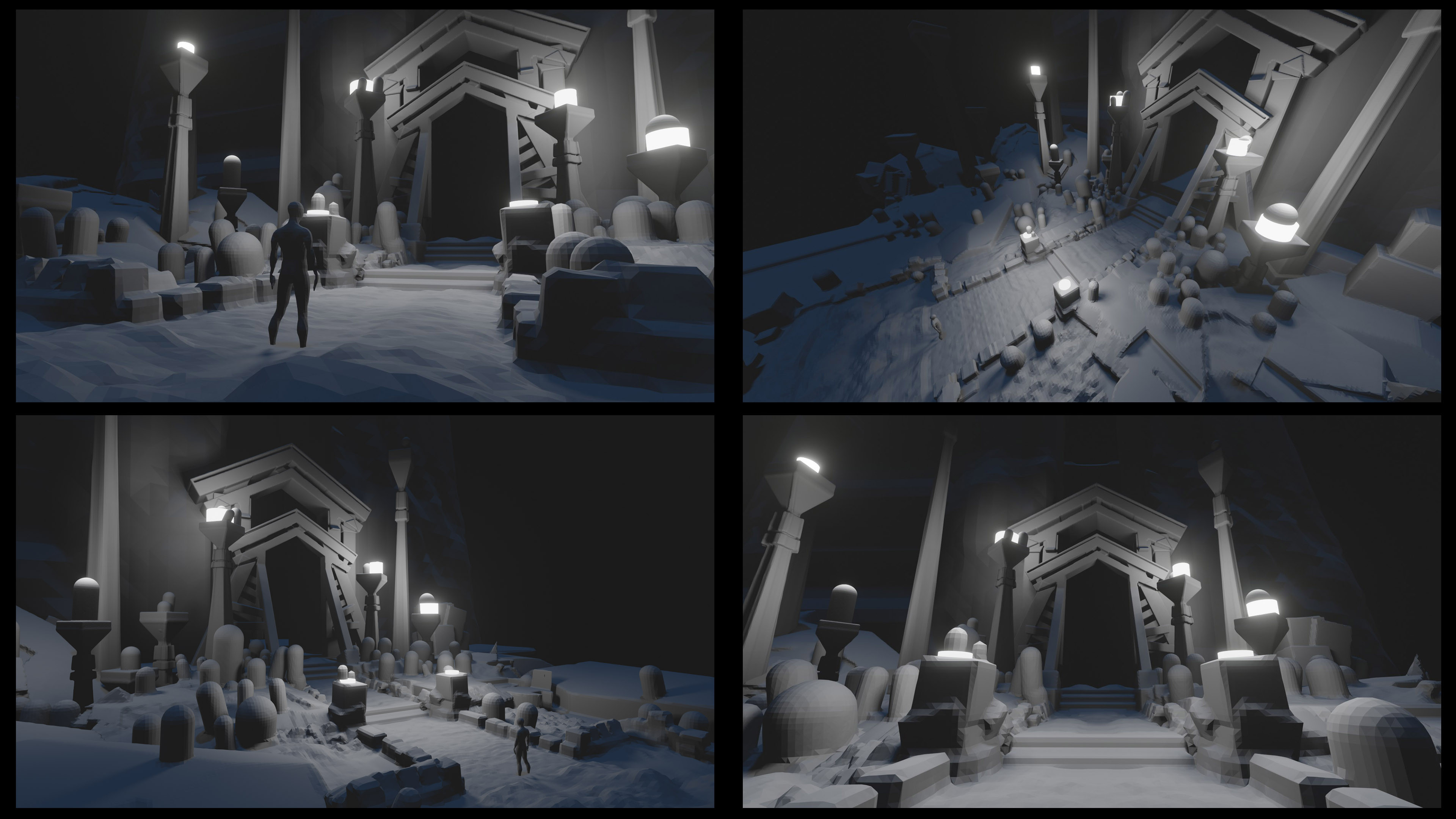 3DCoat and Blender were used for the initial blockout, explore lighting and shot options, and was then drawn over.