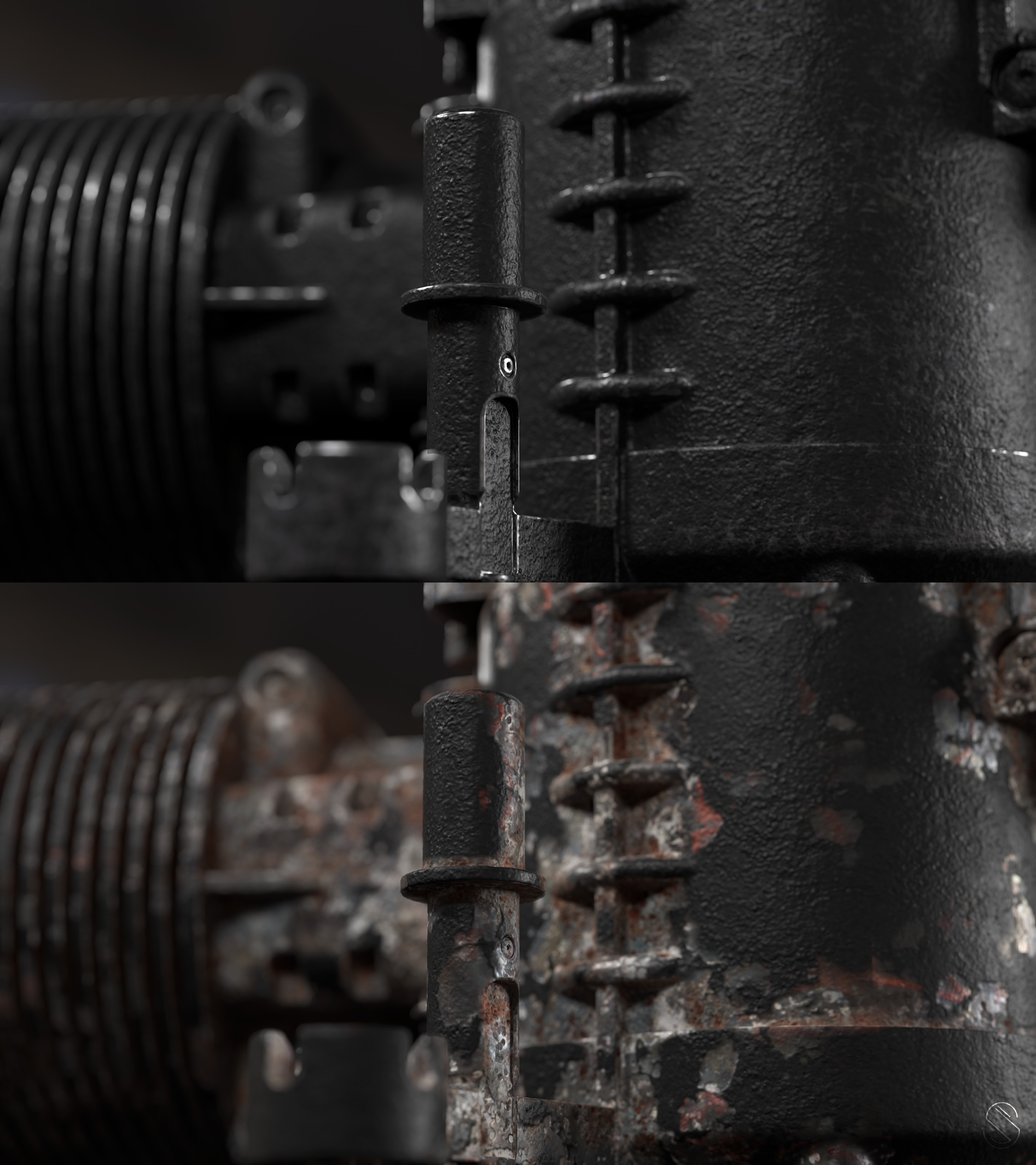 Iron corrosion progress example