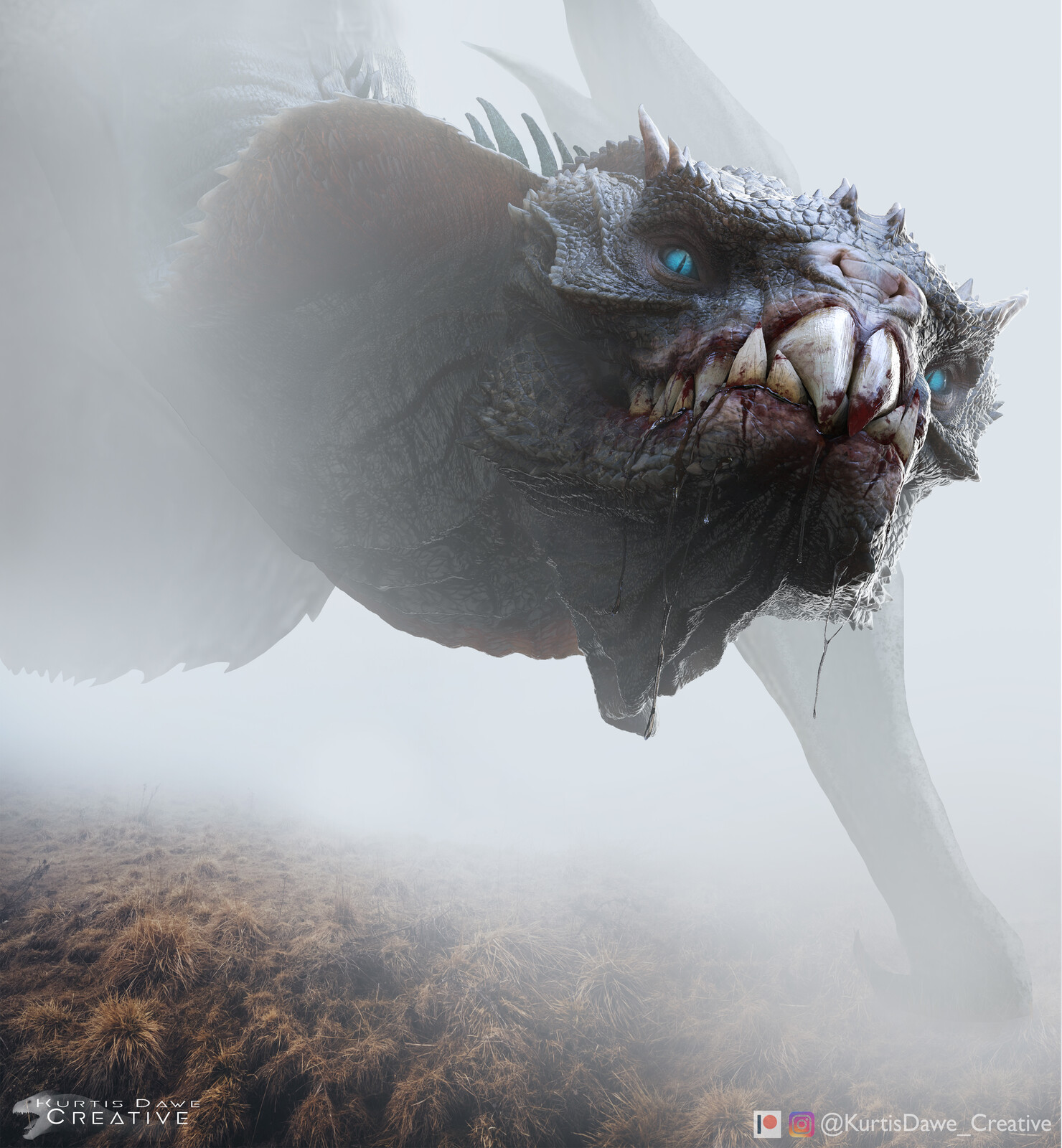 Viper Dragon Stalking Through Mist