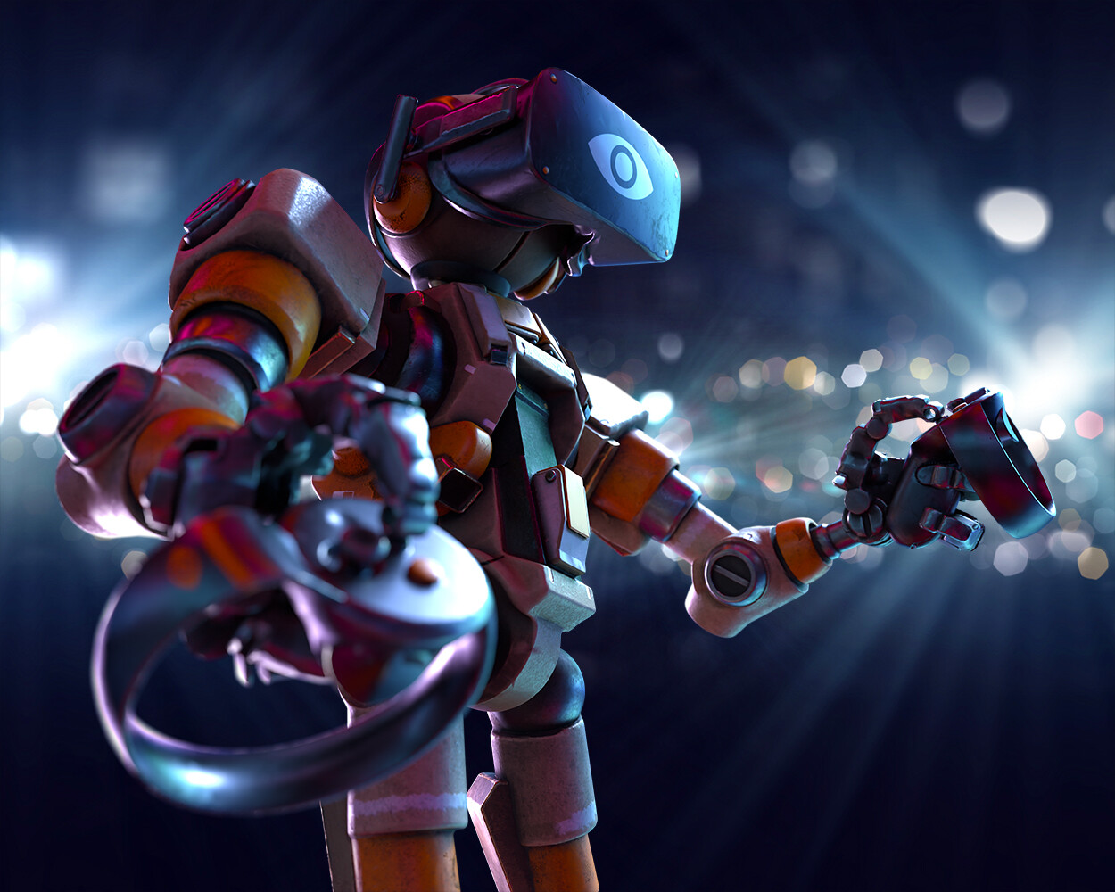 Creators bots. Steve Talkowski. Whisper VR Robot.