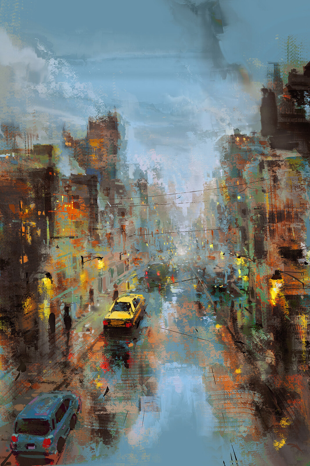 Prints: https://ericelwell.artstation.com/store/art_posters/y97A/city-street-tall