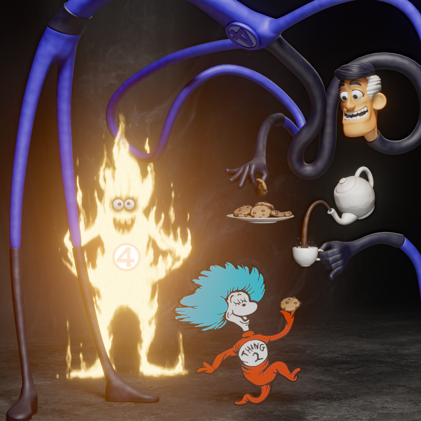 The Fantastic Four (featuring Dr Suess' Thing 2)