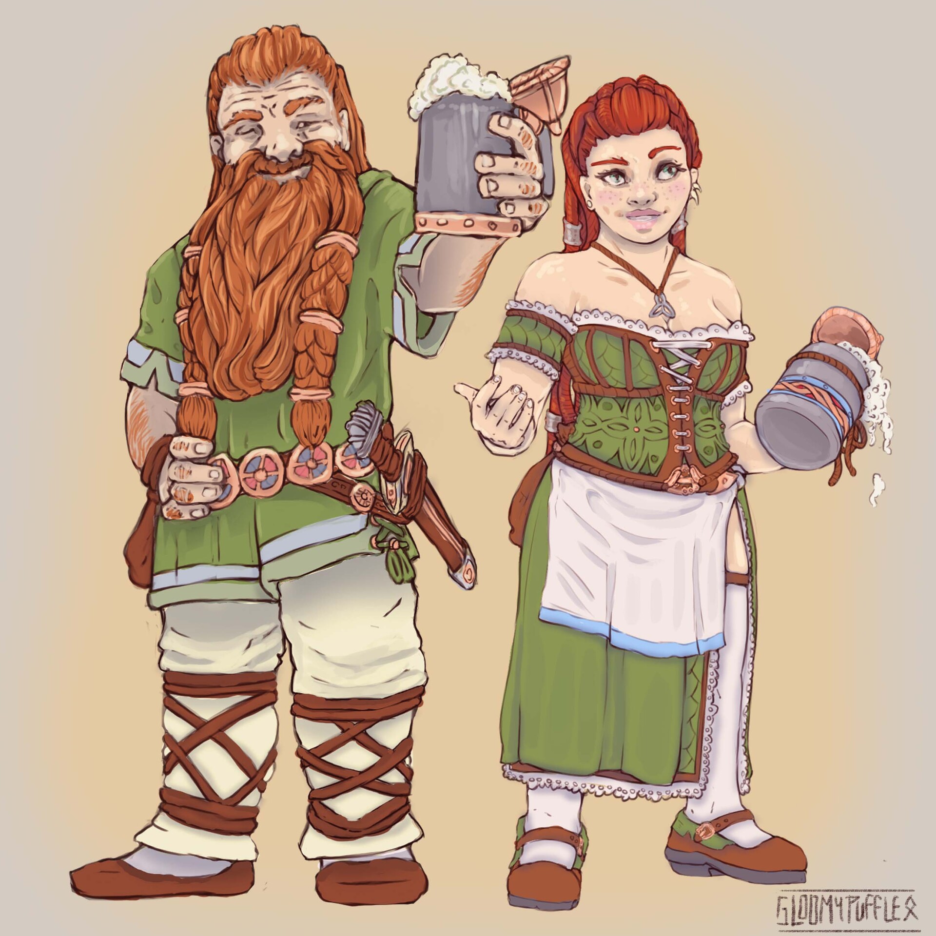 ArtStation - Tavern Dwarf Concepts