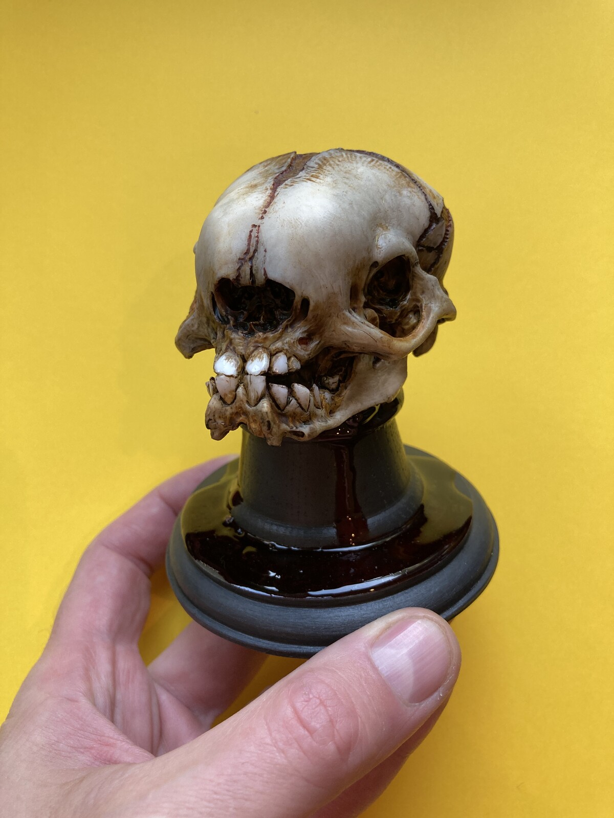 Alien skull hand-painted version.