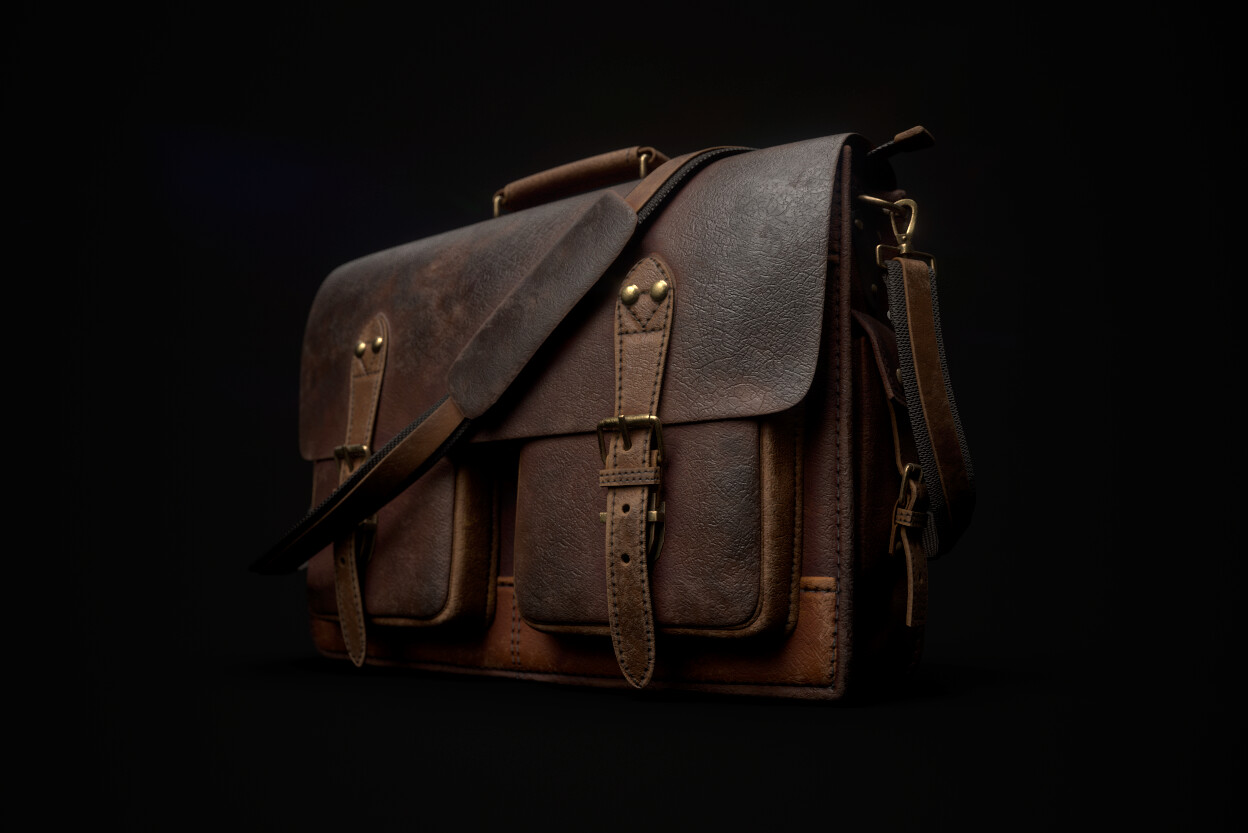 ArtStation - Vintage Leather Bag