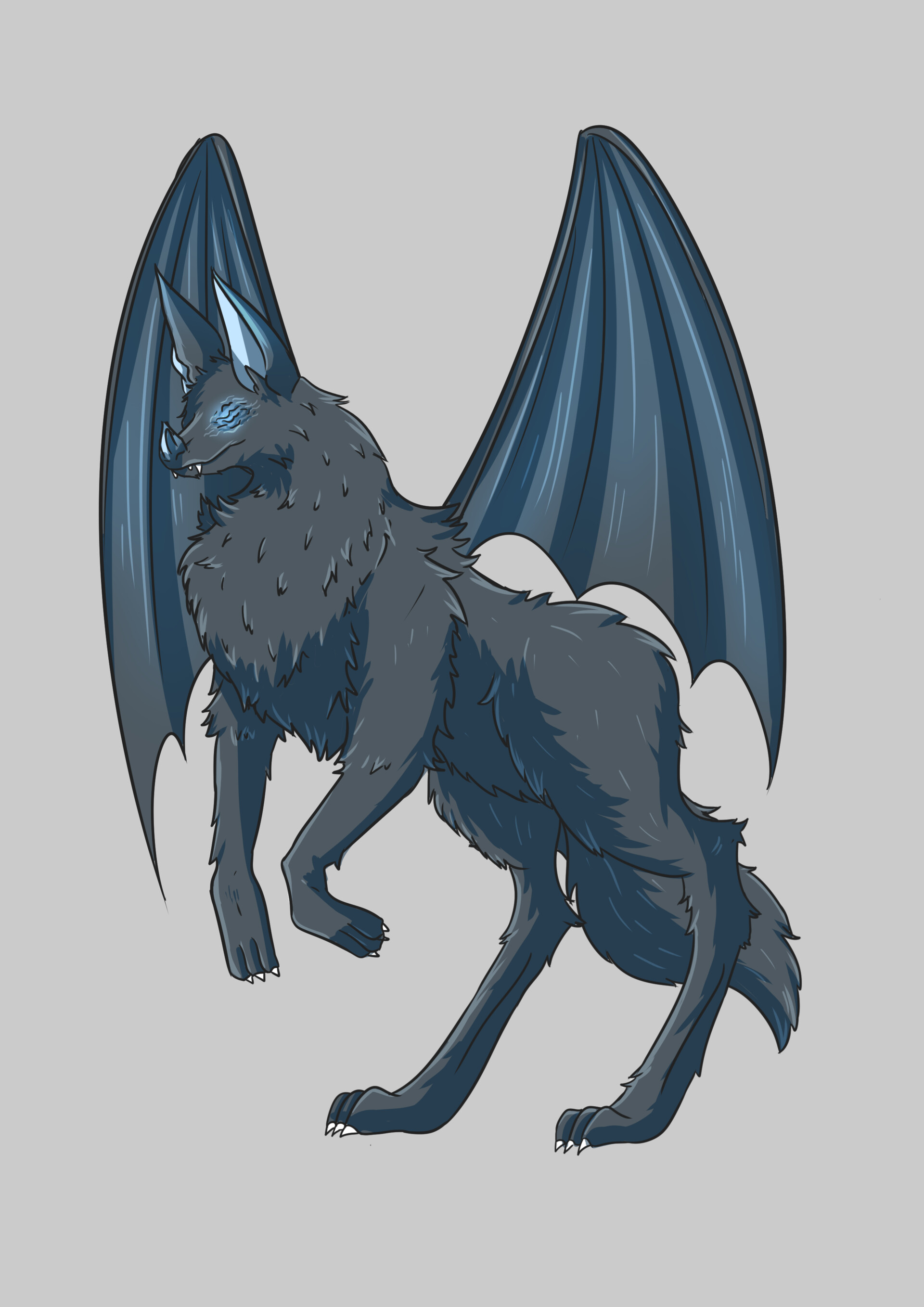 bat winged wolf base