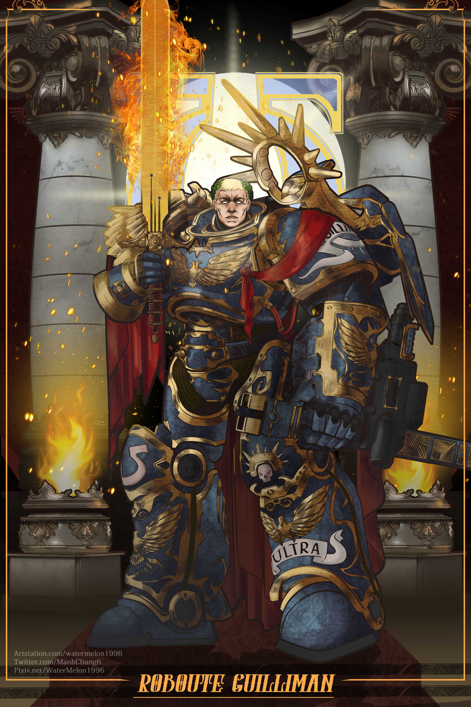 ArtStation - Roboute Guilliman the Avenging Son, Primarch of the  Ultramarines.