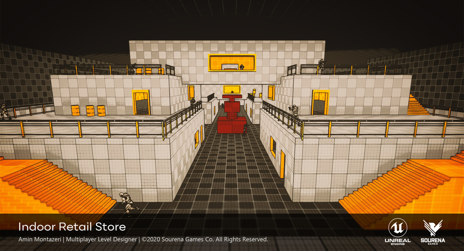 Indoor Retail Store (P-2) - Level design by Amin Montazeri